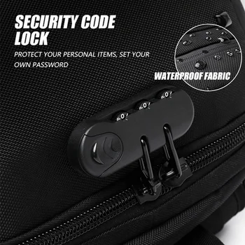 OZUKO Mužov Anti Theft Batoh USB Nabíjanie Cestovný Notebook Bagpack Muž Multifunkčné Tašky s Obuvi Puzdro, Vodotesné Batohy