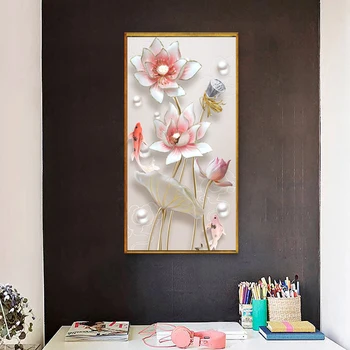 Očarujúce lotosové Kvety A Listy Kapor Plagáty Domáce Dekorácie Minimalizmus Maliarske Plátno Tlačiť na Stenu Obrázok pre Obývacia Izba