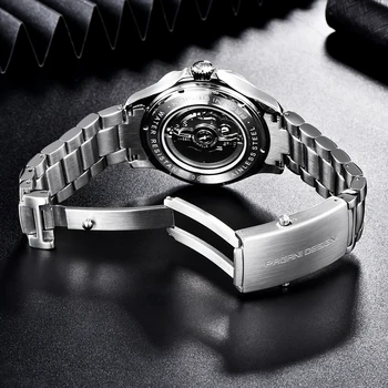 Pagani Dizajn 1667 Automatické Hodinky pre mužov, mechanické náramkové hodinky mužov Top Značky Luxusné muži, 100m hodinky vodotesné NH35 ocele 007