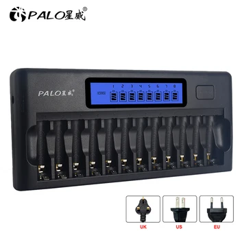 PALO 4-48 sloty AA AAA batérie, nabíjačky smart rýchlo nabíjačky pre 1.2 V, AA, AAA 2A 3A ni-mh, ni mh batérie