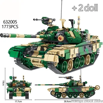 Panlos 1773 KS 632005 Vojenské T-90 Hlavné Bojové Tanky Stavebné kamene, Tehly Model 5 Údaje Educatonal Hračky pre Deti,