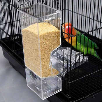 Papagáj Klietku Automatický Podávač Vták Anti-Rozliatia Potravín Box Pet Automatický Podávač Bird Food Box Anti-Rozliatia Pohár