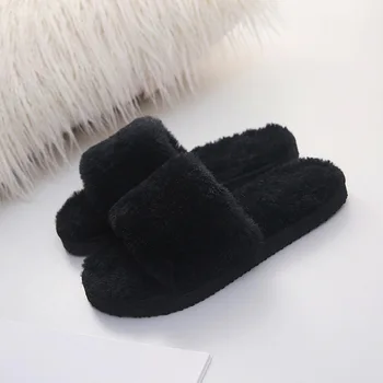 Papuče 2018 nové bavlna trailer ženských domov ťahať zimné non-slip krytý generácie bavlnené papuče plyšové papuče
