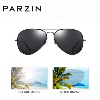 PARZIN Polarizované slnečné Okuliare Muži Ženy Jazdy Značky Dizajnér Pilot Štýl Hliníkový Rám Klasické Slnečné Okuliare UV400 Oculos De Sol