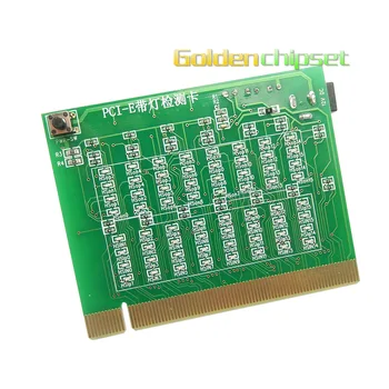 PCI-E 16X Slot Tester PCI Express Test Karty na základnej Doske Diagnostikovať Otvorený Okruh alebo skrat s LED Indikátor