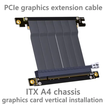 PCIE 3.0 Kábel PC-e 16X, aby x16 Kábel adaptéra grafika grafické karty rozšírenie 90 Stupňov Tvarovaný dizajn pre ITX základnej dosky podvozku