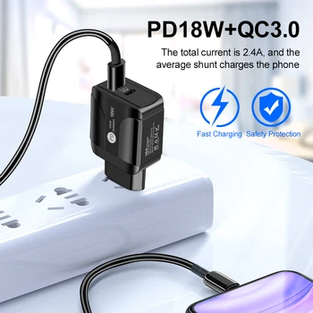 PD USB Rýchlu Nabíjačku, QC 3.0 4.0 Rýchle Nabíjanie pre iphone 12 pro 11 Samsung Xiao Redmi Rýchle Nabíjanie 3.0 PD Mobilný Telefón Adaptér