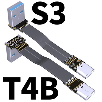 PDO-Link USB3.1 Mužov a muži Ženy Žien USB3.1 USB-C, USB-Plochý Predlžovací Kábel Afemale, aby Cmale Typ-c Ohýbať 10Gbps