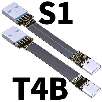 PDO-Link USB3.1 Mužov a muži Ženy Žien USB3.1 USB-C, USB-Plochý Predlžovací Kábel Afemale, aby Cmale Typ-c Ohýbať 10Gbps