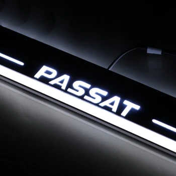 Pedál svetla Pre Volkswagen VW Passat 2016 - 2018 Pohybujúce sa LED Vitajte Auto Šúchať Doska Pedál Dvere, Parapetné Cesta Svetla alebo prispôsobiť