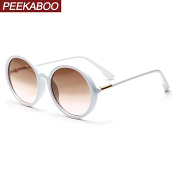 Peekaboo kolo rámom slnečné okuliare pre ženy biela čierna 2020 trend kruh mužov slnečné okuliare retro lacné uv400 drop shipping
