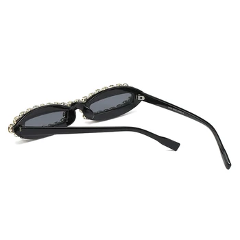 Peekaboo malé crystal slnečné okuliare pre ženy, horúce predaj 2020 retro slnečné okuliare oválne, party doplnky, darčeky priateľka uv400