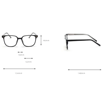 Peekaboo optické okuliare, rám pre mužov retro sivá čierna jasný objektív tr90 klasické hranaté okuliare pre ženy acetát kórejský štýl