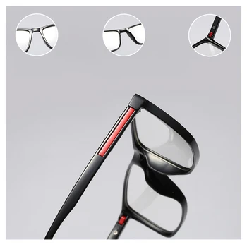 Peekaboo TR90 okuliare optické rám mužov jasný objektív 2019 čierny štvorec na okuliare rámy pre mužov značky mužov darček
