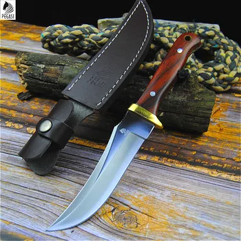 PEGASI 7HR15MOV taktické rovný nôž north American ostrý lovecký nôž vonkajšie self-defense nôž domov plátok nôž + puzdro