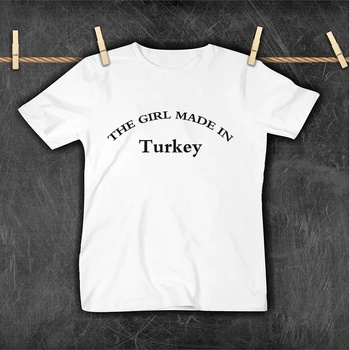 Pekne krásne Dieťa Dievčatá Oblečenie Tričko DIEVČA, VYROBENÉ V Južnom Turecku List Vytlačiť T-shirt Lete Streetwear T Shirt Футболки