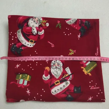 Pekné Vianoce tmavo Červená Santa Claus Vytlačené Bavlna, Flanel Textílie Pre DIY Šitie Dieťa Handričkou Posteľnú Prikrývku