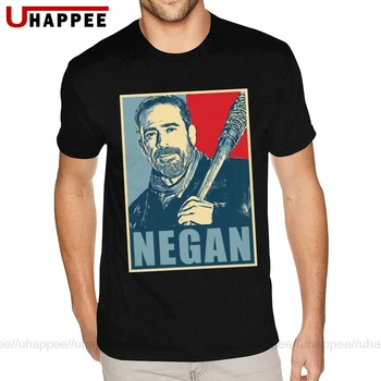 Personalizované Negan Walking Dead Tees Mens Vlastné Tlač Krátke Rukávy Ultra Bavlna Posádky T-Shirt