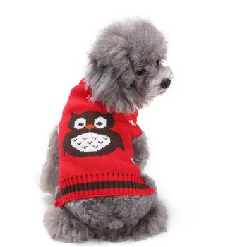 Pes Jumper Pet Teplé Oblečenie Sova DogSweater Šteňa Pletený Sveter Mačka Kostým Psov Halloween Svetre Pre Chihuahua Jazvečík