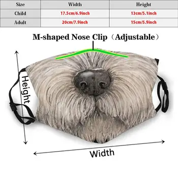 Pes Masku Na Tvár Tlač Umývateľný Filter Proti Prachu Úst Maska Starostlivosť O Srsť Nos Chovu Zvierat Pet Lover Roztomilý Packa
