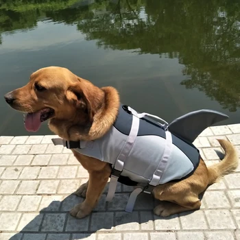 Pes záchranné Vesty Psa Plavky, Letné Pet Oblečenie Oxford Priedušná Float Shark Psa Život Bunda pre Malé Stredné Veľké Psy