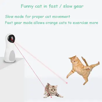Pet Mačka LED Laserové Hračky Inteligentné Automatické Mačka Výkon odbornej Prípravy Zábavné Vtipné Rotujúce Hračka Multi-Uhol USB Nabíjanie domáce zvieratá