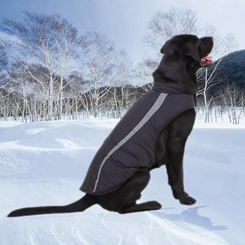 Pet Reflexné Outdoor Bunda Nepremokavá Pet Kabát Vesta Zime Teplá Bavlnená Psov, Oblečenie pre Veľké, Stredné Psy Labrador