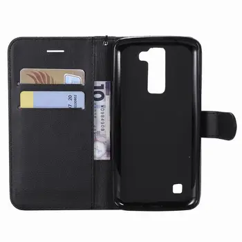 Peňaženka Kryt Pre LG K7 K8 Prípade Kožený Kryt Telefónu LG K8 Lte K350 K350E K350N 5.0