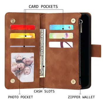 Peňaženka puzdro pre iPhone 11 Pro Max 11 pro 2019 prípade PU Kože S 6 Držiteľa Karty Slot vyklápací Kryt pre iPhone 11 Nové