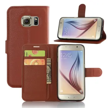 Peňaženky, Kožené puzdro Flip pre Samsung Galaxy S7 (Dua) G930 G930F G930FD G930A telefón Kožené zadný Kryt prípade so Stojanom Etui>
