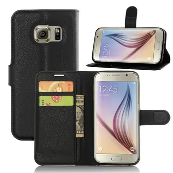 Peňaženky, Kožené puzdro Flip pre Samsung Galaxy S7 (Dua) G930 G930F G930FD G930A telefón Kožené zadný Kryt prípade so Stojanom Etui>