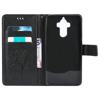 Peňaženky, Kožené puzdro Na Huawei Mate 9 Mate9 Luxury 3D Plastický Kryt Telefónu Pre Huawei Mate 9 Flip Prípadoch so Stojanom Držiteľa Karty