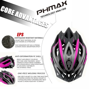 PHMAX Pro Ženy, Cyklistické Prilby 2020 ultralight MTB Bike Prilba Mountain Road Bike Integrally Tvarovaný Cyklistické Prilby