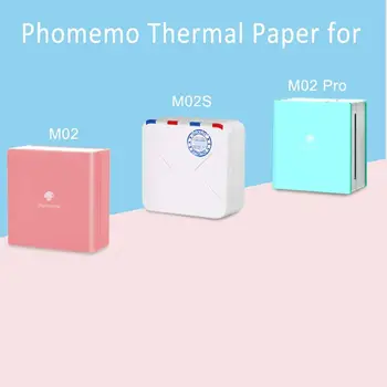 Phomemo Tlače Tepelná Papierová samolepiaca Nálepka Papier Rolka pre Phomemo M02/M02S/M02 Pro Tlačiarne Tlač etikiet Papier