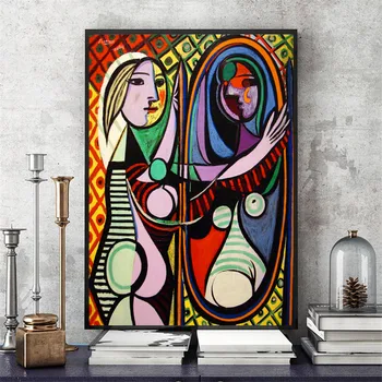 Picasso Ženy umelecké Diela Plagáty a Vytlačí Plátno Umelecké Maľovanie na Stenu Obrázok Pre Obývacia Izba Dekor Domov Žiadne Dekoratívne Rám