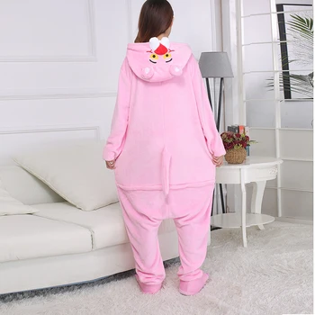 Pink Panther Pyžamo Zvierat Kigurumi Ženy Zipsy Cartoon Onesies Pre Dospelých Jedného Kusu Pijamas Cosplay Kostým Vianočné Vyhovuje