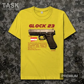 Pištoľ Série GLOCK23 Rakúskeho Vojenského Ventilátor Hra CSGO Lete Polovičný Rukáv Top Príležitostné Športové pánske T-Shirt Bavlny O-Krku oblečenie