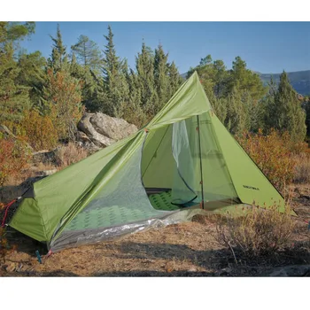PLAMEŇ CREED UL VÝSTROJ 3 sezóny 1 osoba stany ultralight turistiku, camping stan vonkajšie 15D Nylon Rodless