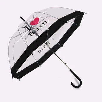 Plastové EVA Transparentný Dáždnik Tvorivé Dážď, Slnečno Ženy, Dievčatá, Dámy Novinky Položiek Dlhé Rukoväte Dáždnikov Rainproof Unbrellas