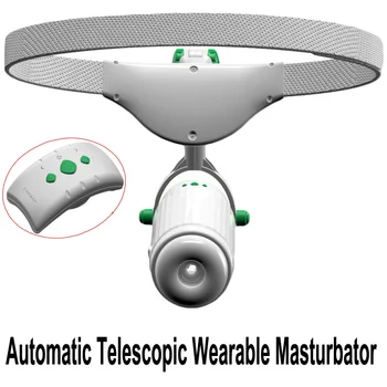 Plne Automatické teleskopické masturbator Automatické Sex Stroj Pocket Pussy voľnú Ruku Muž Masturbácia Pohár Sexuálne Hračky pre Mužov