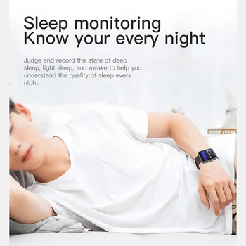 Plne Dotykový Smart Hodinky 1.54 palcový Vodotesný Náramok Monitor Srdcového rytmu Spánku Monitorovanie Náramok Športové Hodinky Pre IOS a Android