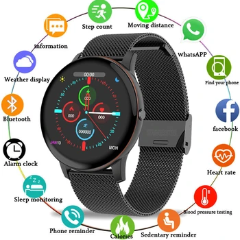Plne Dotykový Smart Hodinky 2020 Muži Ženy BluetoothConnect Android IOS Smartwatch na Srdce, Krvný Tlak Šport Monitor Smart Hodinky