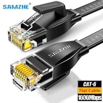 Plochý Kábel siete Ethernet RJ45 Cat6 Kábel siete Lan RJ 45, UTP Sieťový Kábel pre Mačky 6 Kompatibilné Patch Kábel, Modem Router Kábel Ethernet