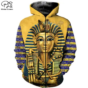 PLstar Vesmíru Horus Egyptský Boh Eye of Pharaoh Egypt Anubis Starovekého Egypta 3DPrint Zips/Mikiny/Mikina/Bunda/Muži/Ženy s2