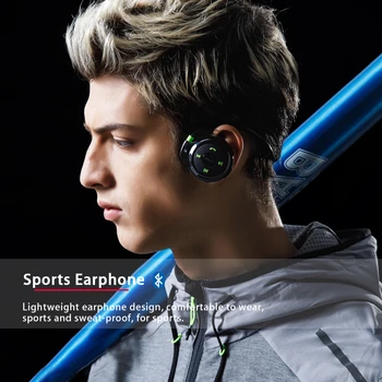 PLUFY Bezdrôtové Bluetooth slúchadlá Športové Slúchadlá, Mp3 Prehrávač Rádio Headset, handsfree Nepremokavé Vysoko kvalitné slúchadlá s mikrofónom