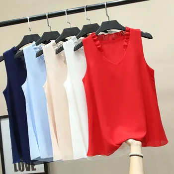 Plus Veľkosť 5XL 6XL 7XL office lady šifón tričko kórejskej Značky Ženy streetwear, blúzky, candy farby, tvaru Bežné blúzka čierna červená