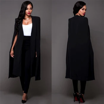 Plus Veľkosť Dámy Blazer na Jeseň Dlhé Pevné dámske Oblečenie Móda Voľné Cape Oblek Pre Femme Príčinné Ženy Blazer na Jeseň 2020 Nové
