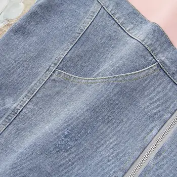 Plus veľkosť jeans patchwork ženy voľné bundy 2021 nová jar, jeseň bežné dámy soft zips coats žena topy