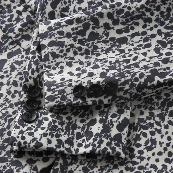 Plyesxale Pánske Komplety Ležérne Sako Klasické Pánske Leopard Tlač Sako Zvierat Vzor Módne Svadobné Sako Masculino Q429