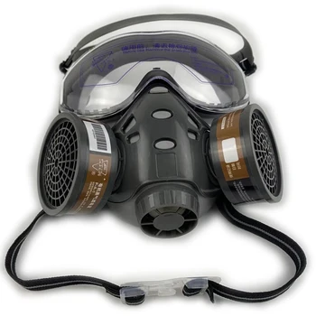 Plynová Maska S Bezpečnostným Glasse Spray Paint Chemických Pesticídov Dekorácie Proti Prachu S Filtrom Respirátor Celotvárové Masky